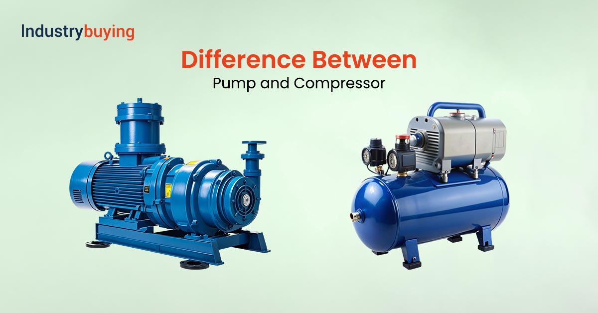 difference between pump and compressor