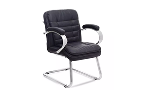 IB Basics Black Leatherette Audace Office Visitor Chair