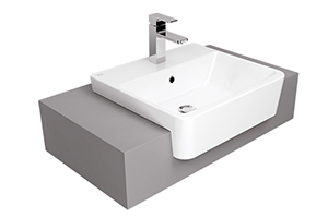 Semi-Recessed Wash Basin